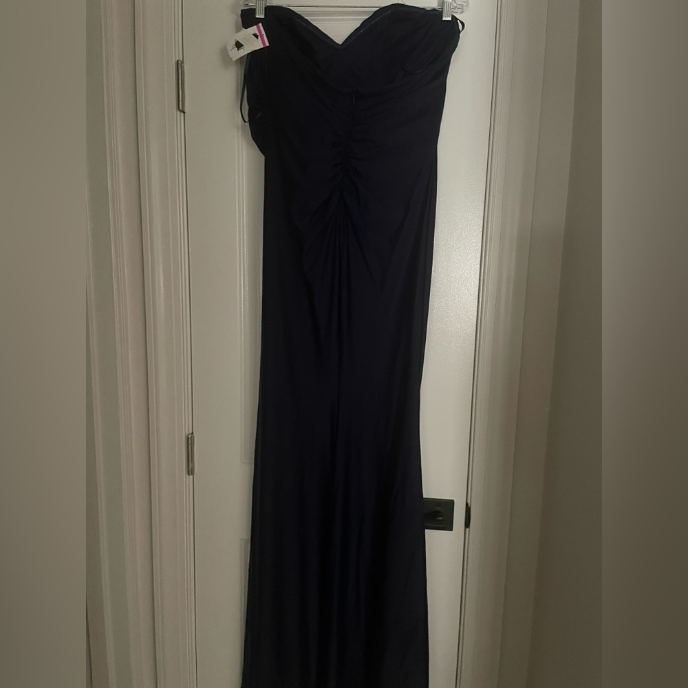 La Femme Midnight Navy Strapless Dress
